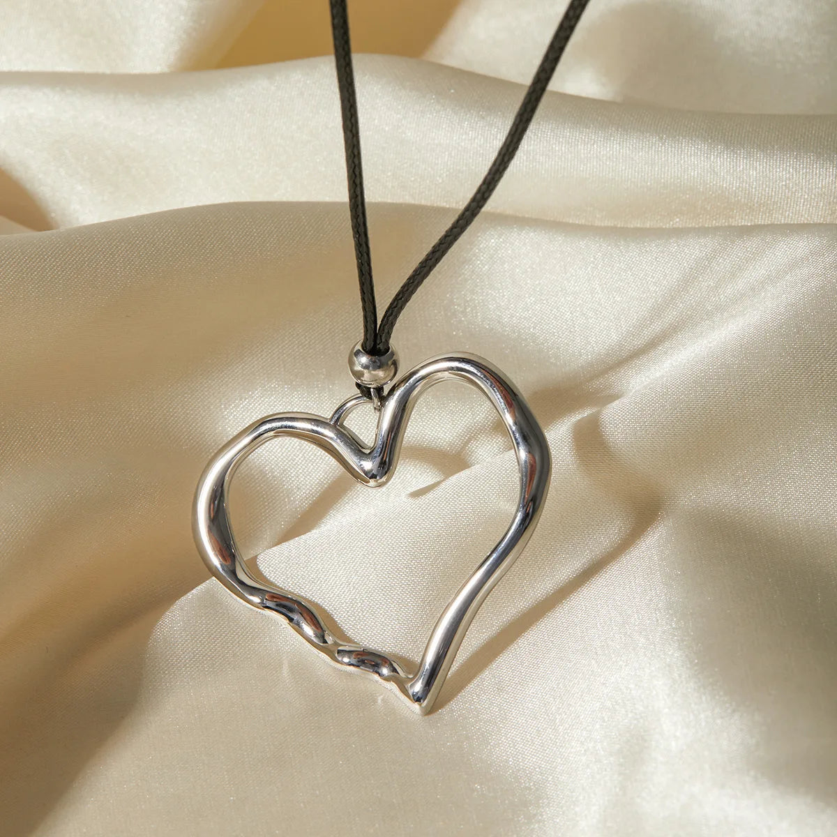 Open Heart Pendant Necklace
