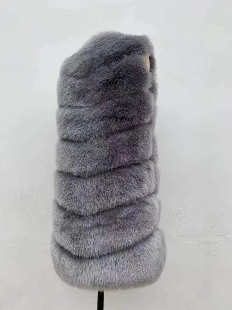 Luxe Cascade Fox Fur Vest