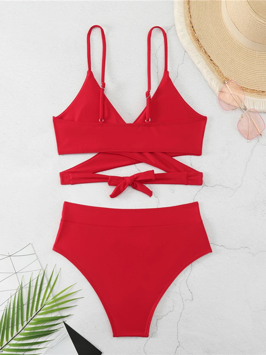 Cutout Wrap One-Piece Swimsuit