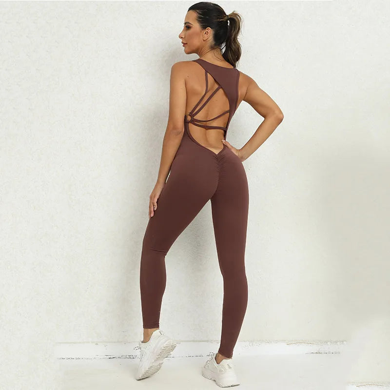 Strappy Back Active Jumpsuit