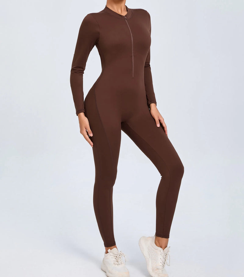 Backless SculptFit Long Sleeve Jumpsuit