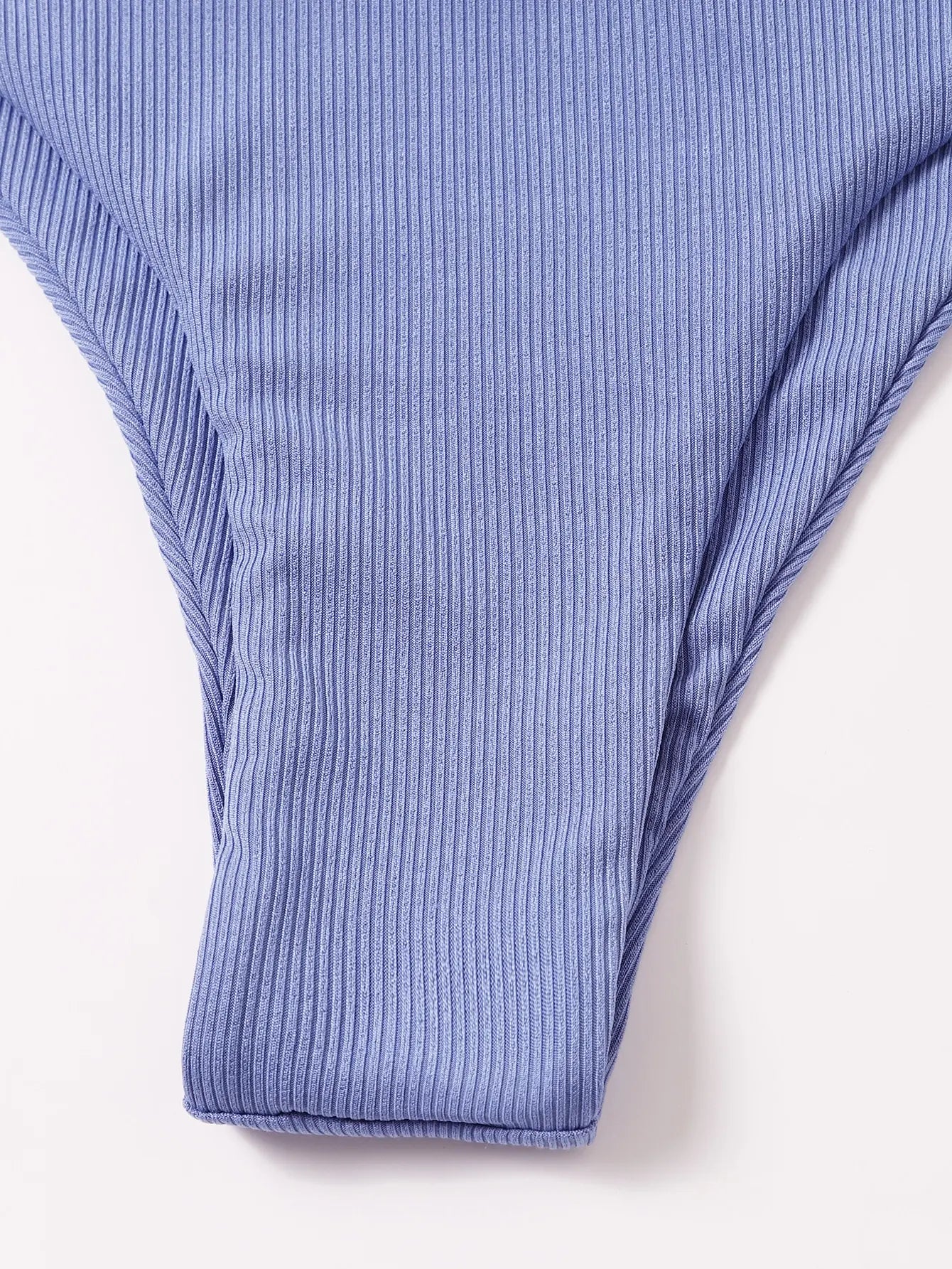 Ribbed Asymmetrical Bikini Set