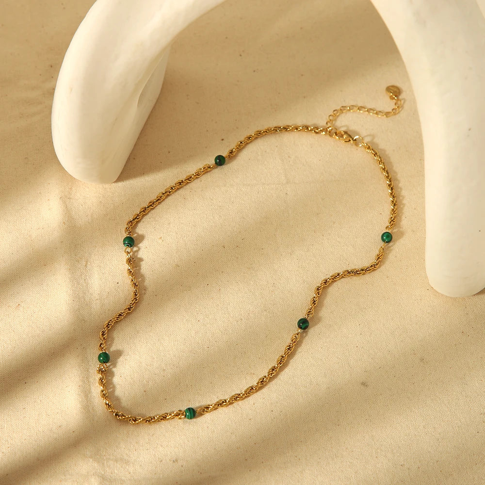 Rope Chain Beaded Necklace