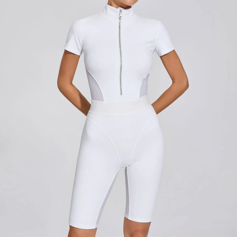 Short Sleeve Workout Jumpsuit