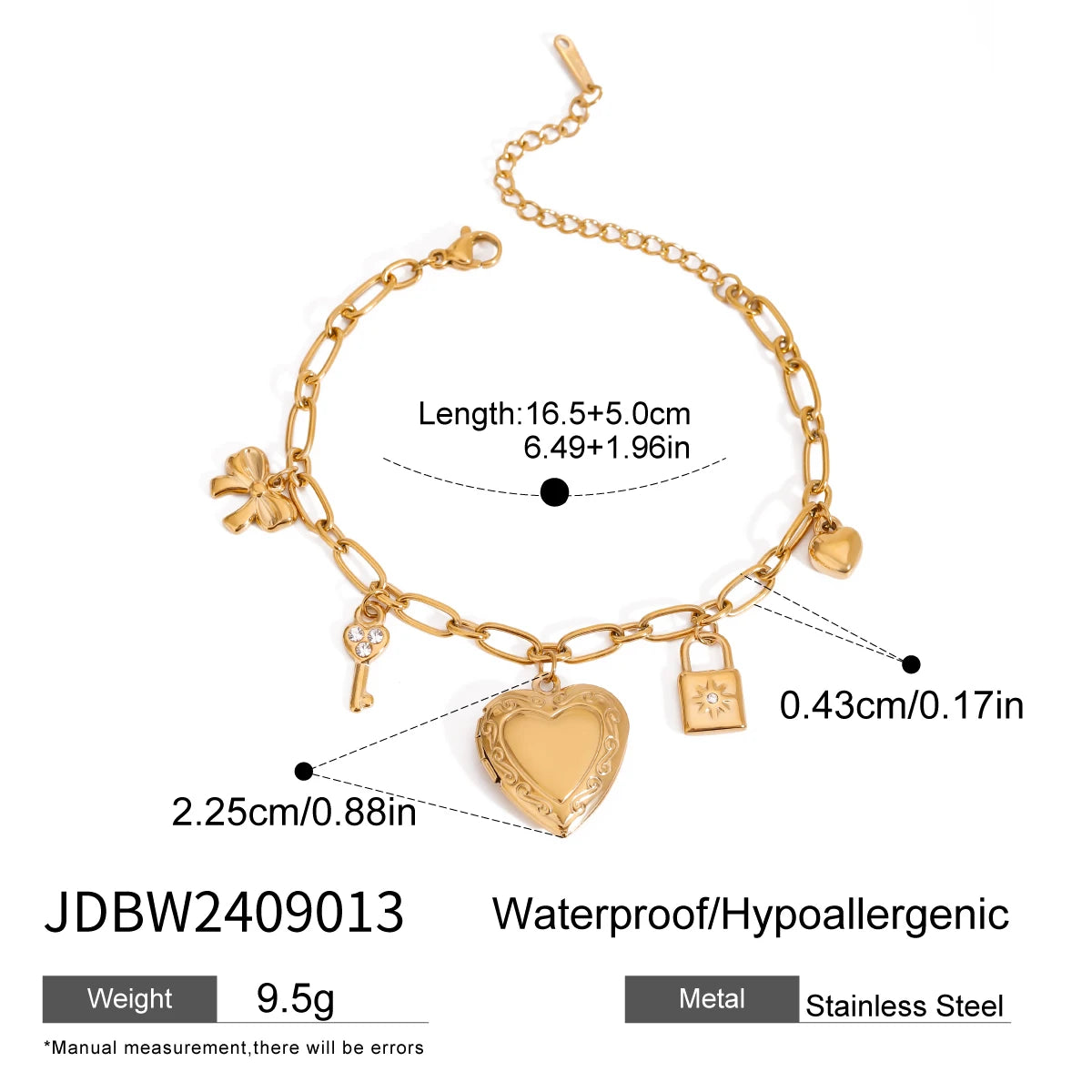 Heart Charm Bracelet