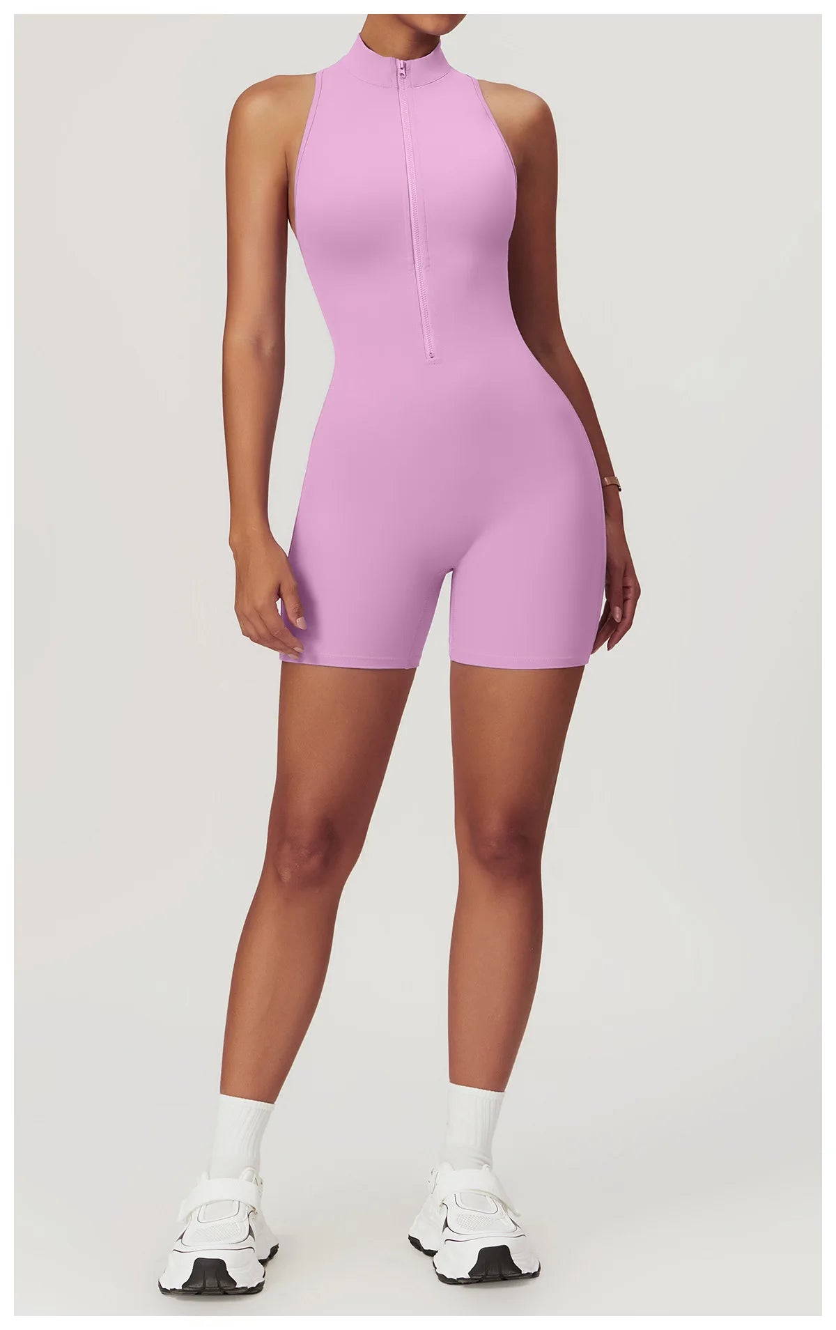 One Shoulder Biker Shorts Set