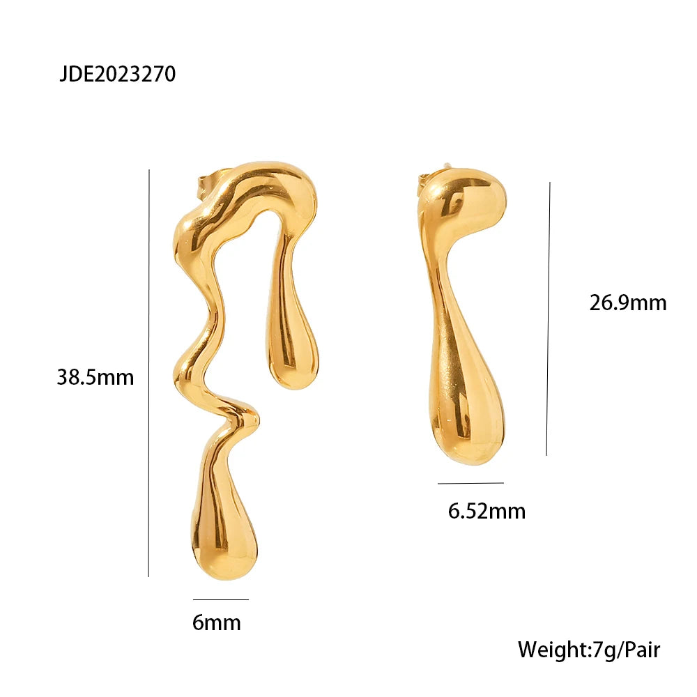 Molten Drip Statement Earrings