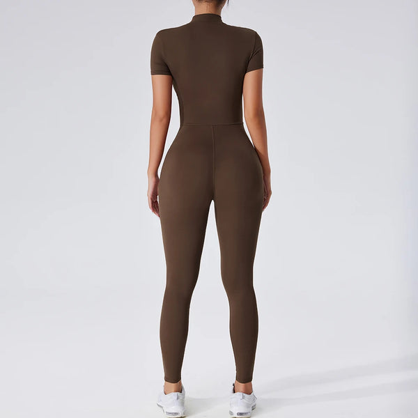 Sculpting Zip-Up Active Jumpsuit