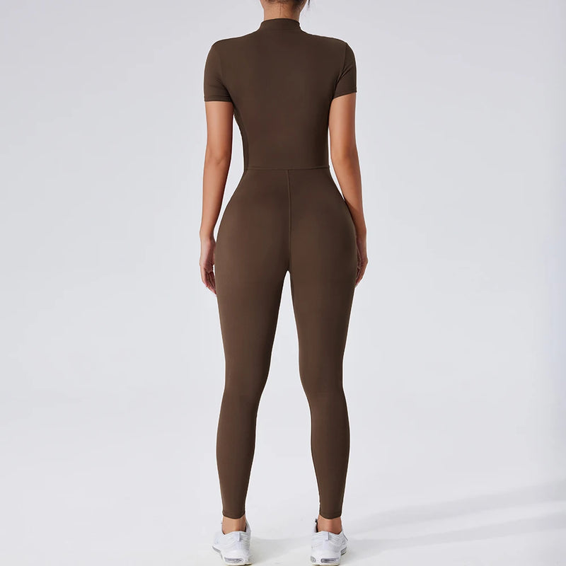 Sculpting Zip-Up Active Jumpsuit