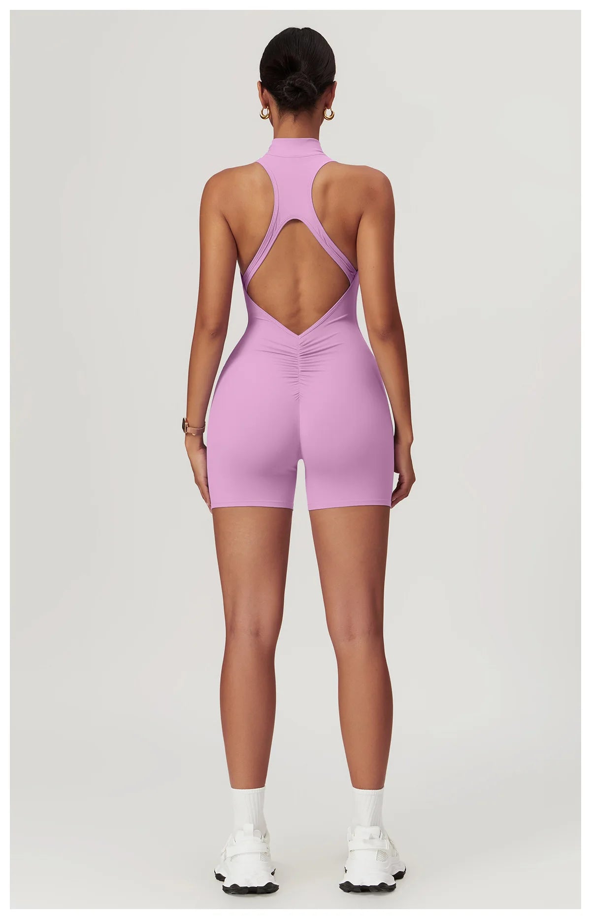 One Shoulder Biker Shorts Set