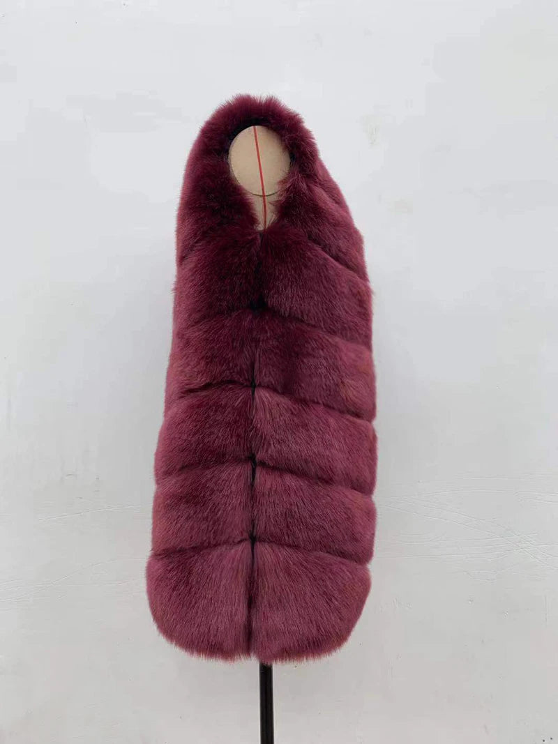 Luxe Cascade Fox Fur Vest