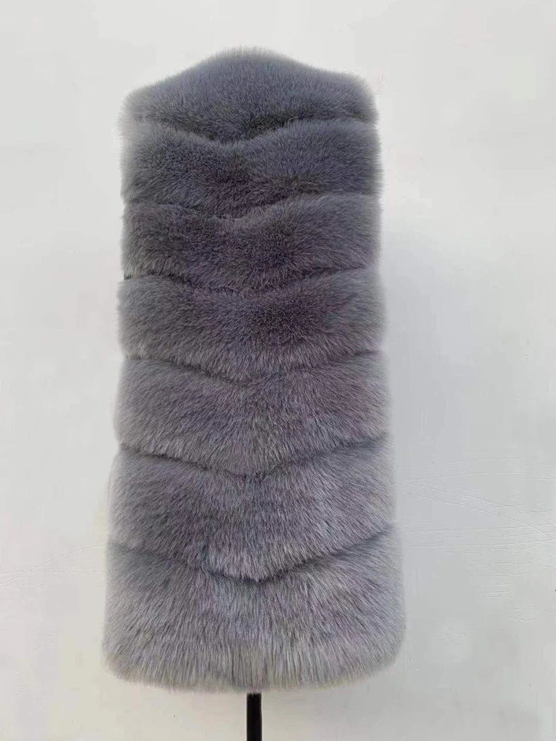 Luxe Cascade Fox Fur Vest