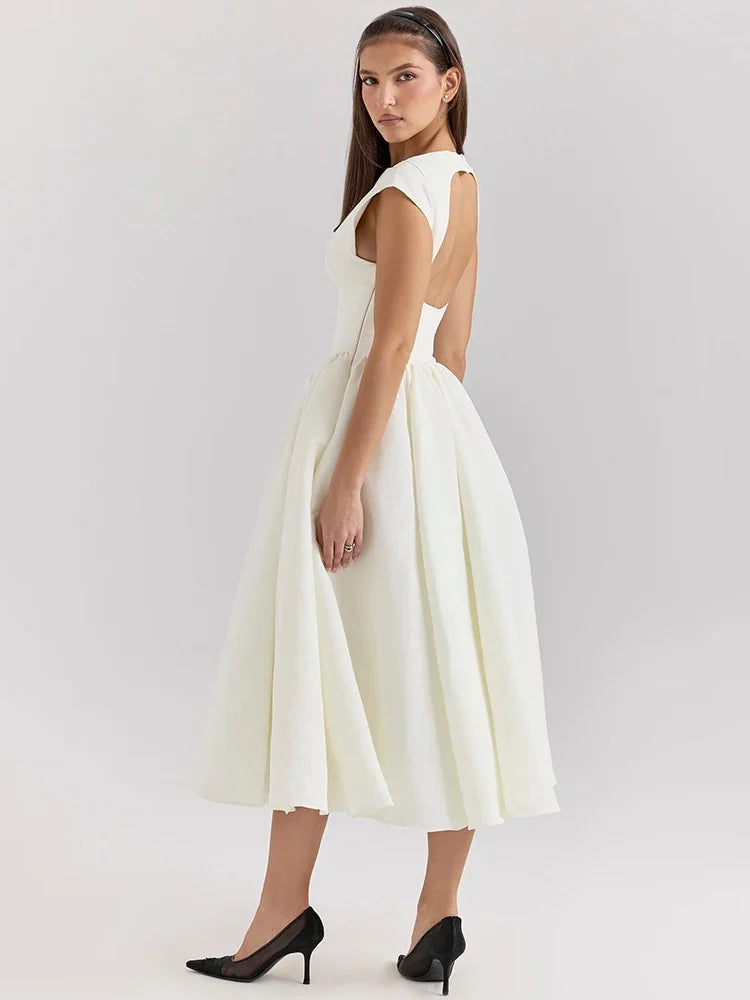 Elegant Midi A-Line Dress
