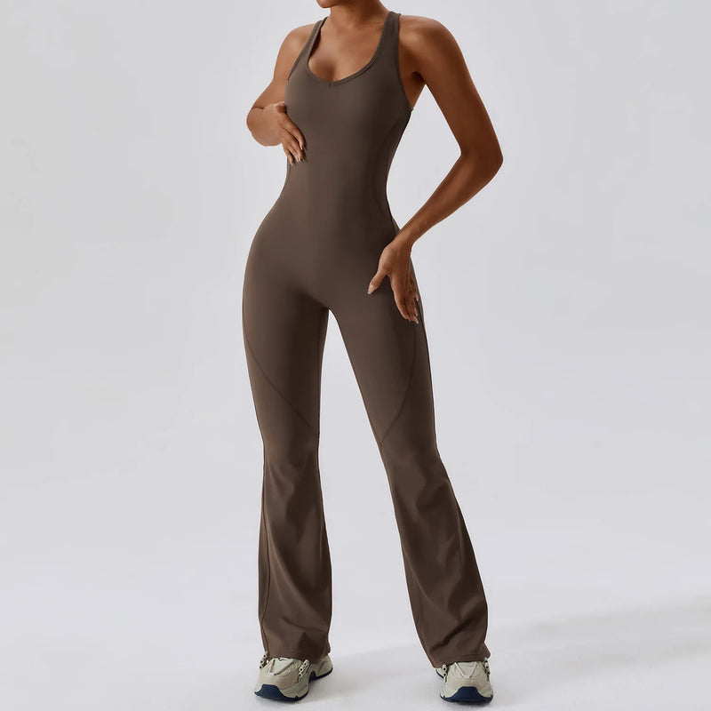 Open-Back Flare Jumpsuit
