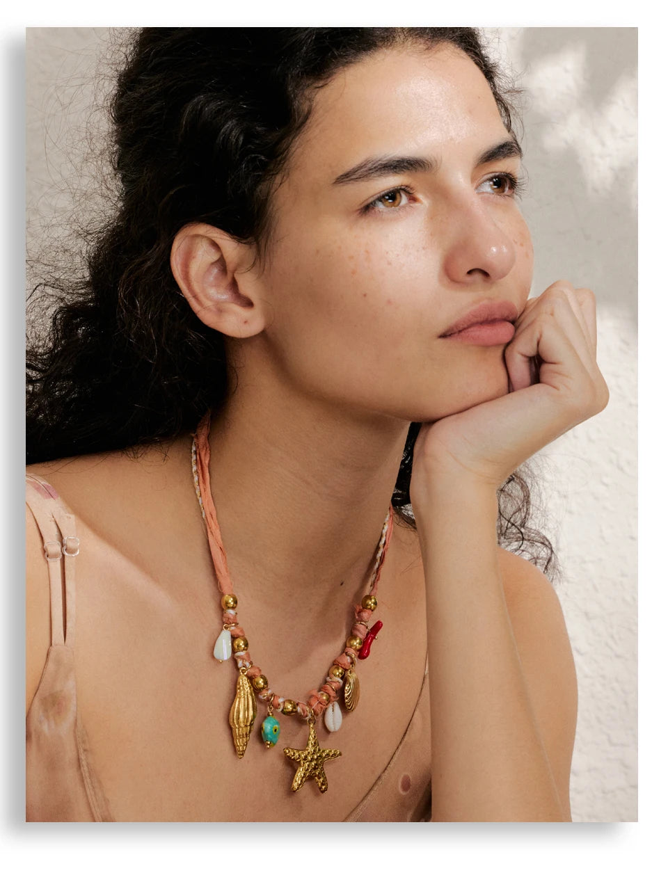 Beach Charm Statement Necklace