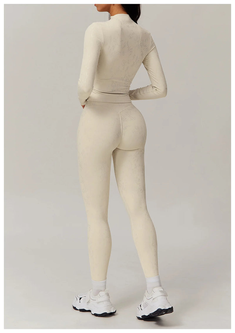 Long Sleeve Seamless Mock Neck Crop Top