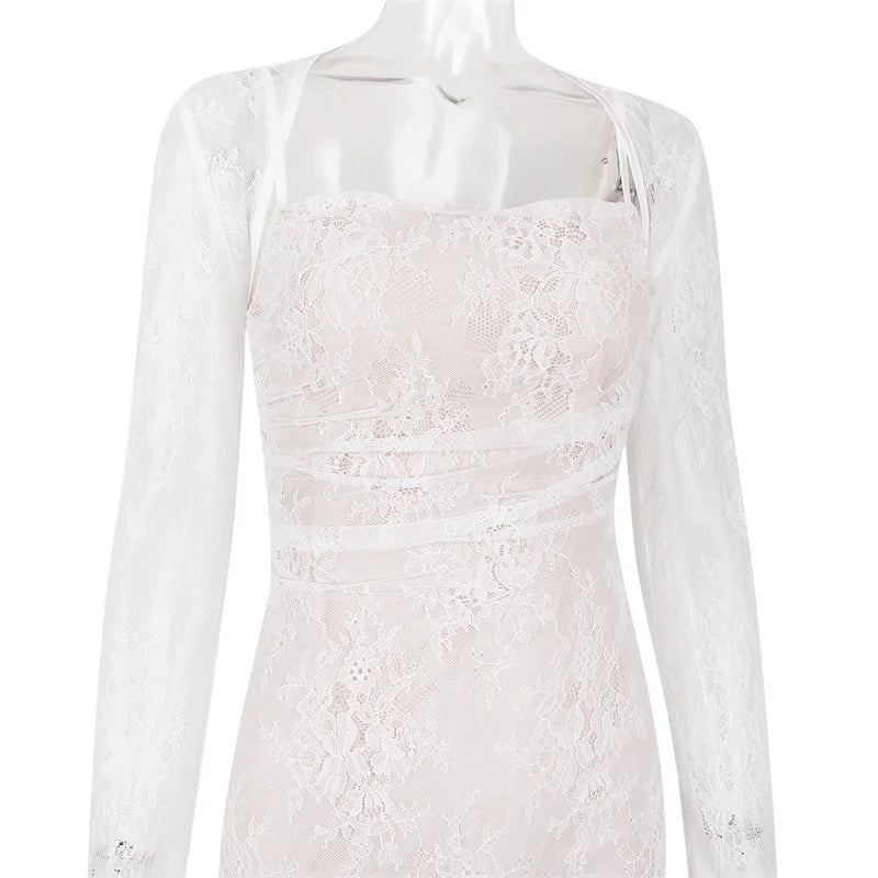 Long Sleeve Lace Maxi Dress