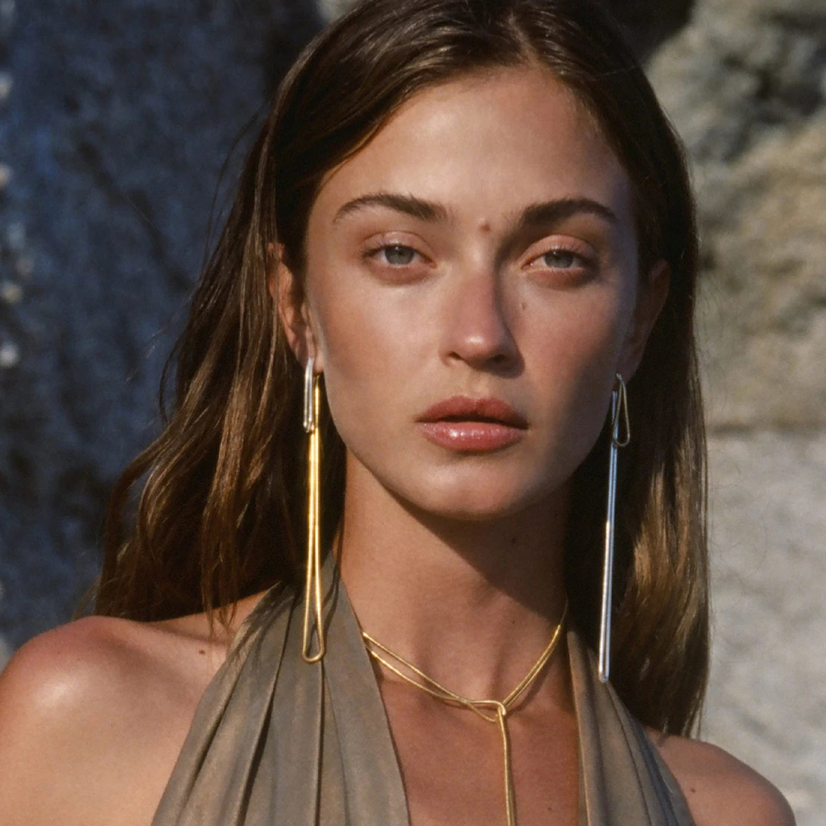 Long Bar Drop Earrings