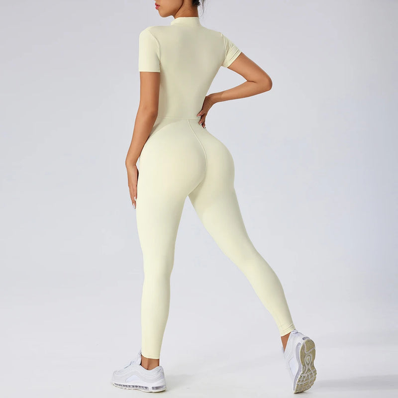 Sculpting Zip-Up Active Jumpsuit