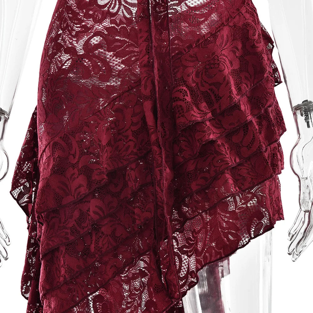 Off-Shoulder Ruffled Mini Dress