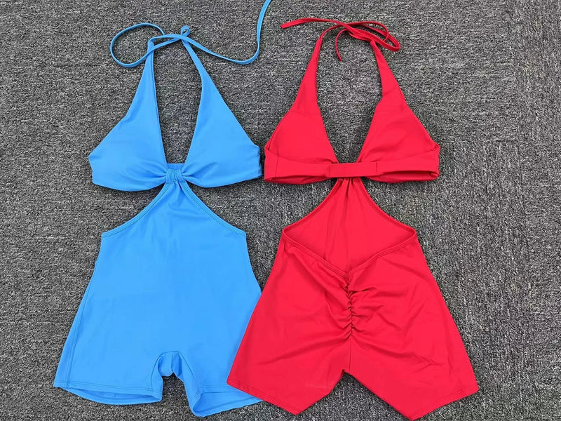 Backless Scrunch Gym Romper