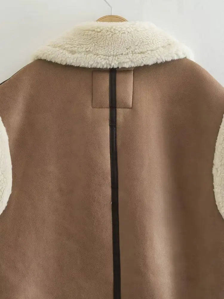 Faux Shearling Aviator Jacket