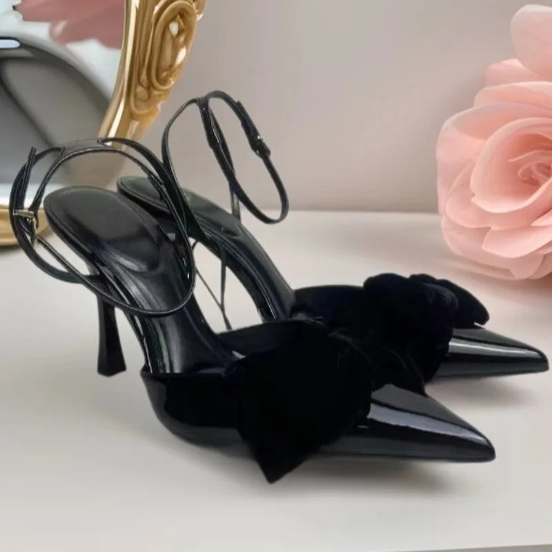 Bow Ankle Strap Heels