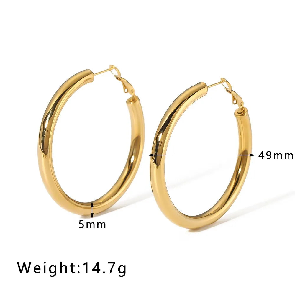 Chunky Classic Hoop Earrings