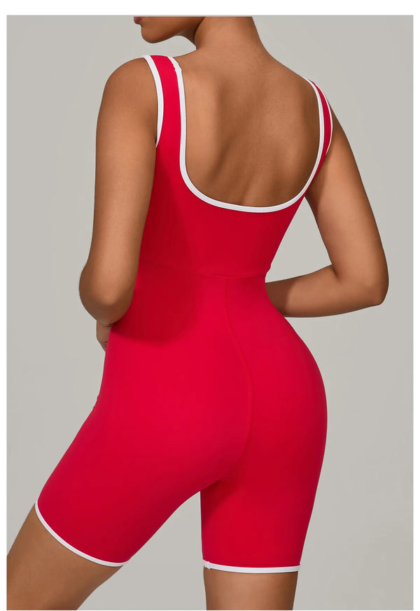 Square Neck Active Romper
