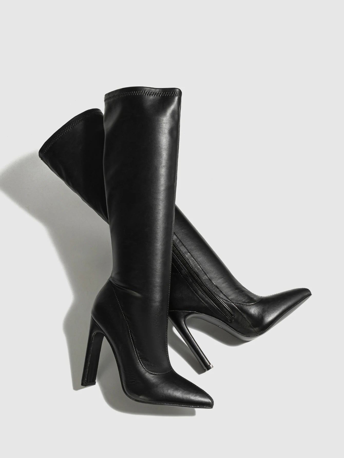 Mocha Luxe Pointed-Toe Boots