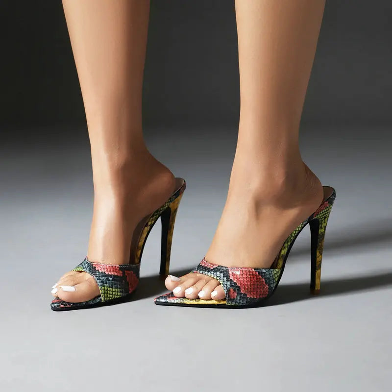 Serpentine Slip-On Heels
