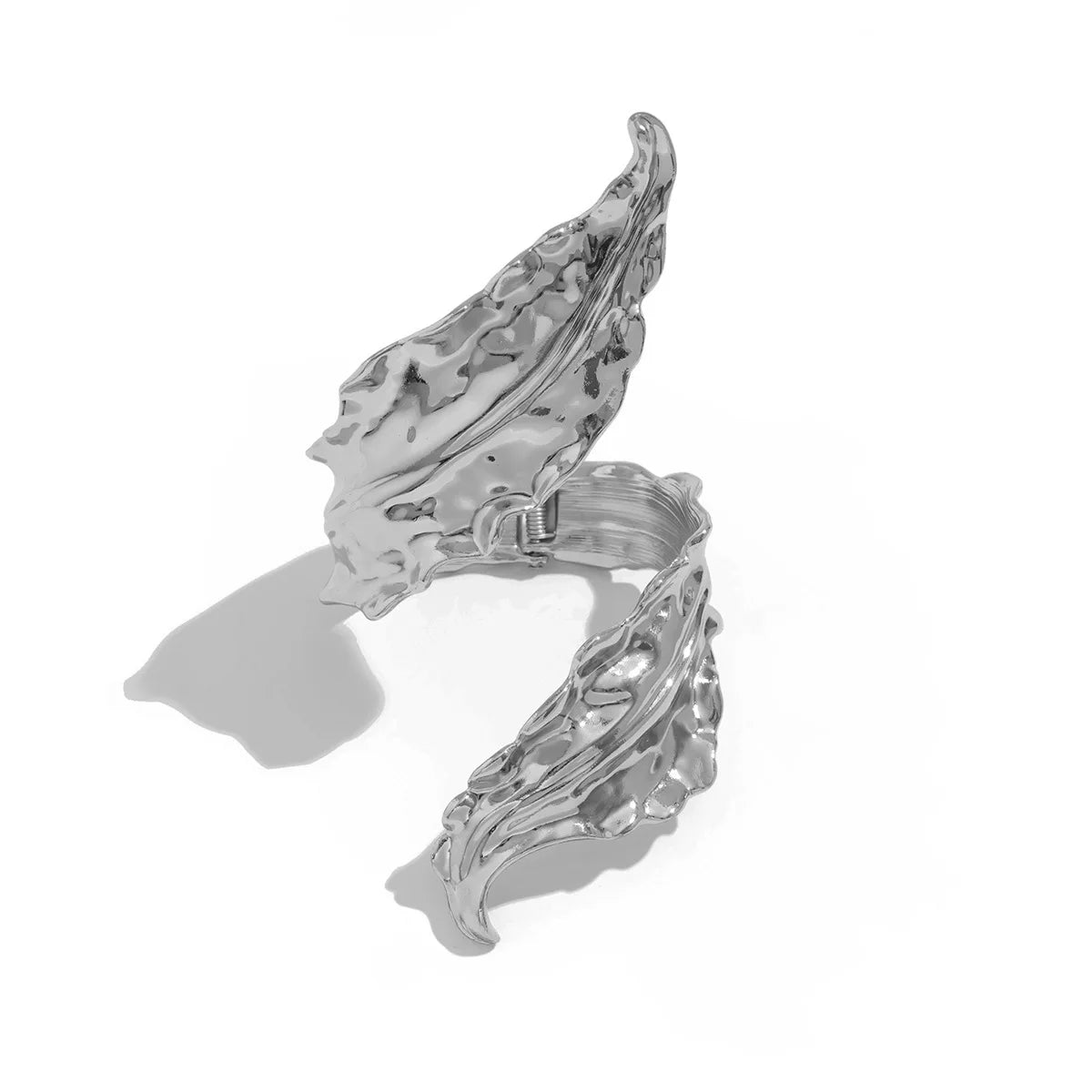 Sculpted Leaf Cuff Bracelet