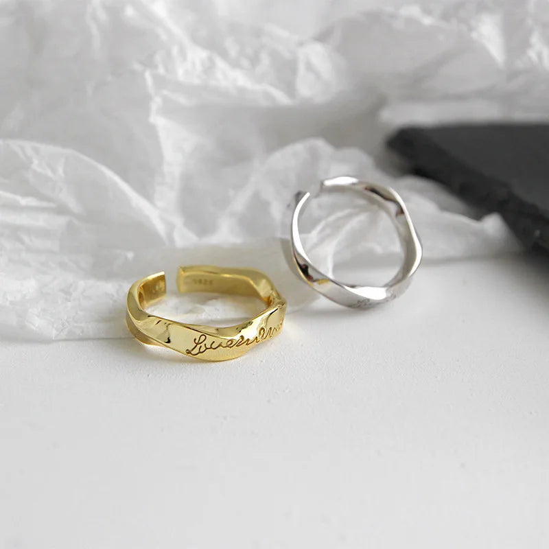 Molten Twist Adjustable Ring