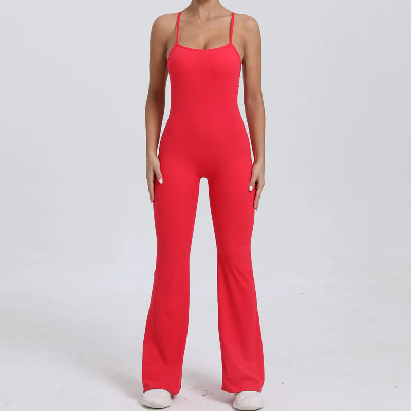 Sleek Noir Flare Jumpsuit