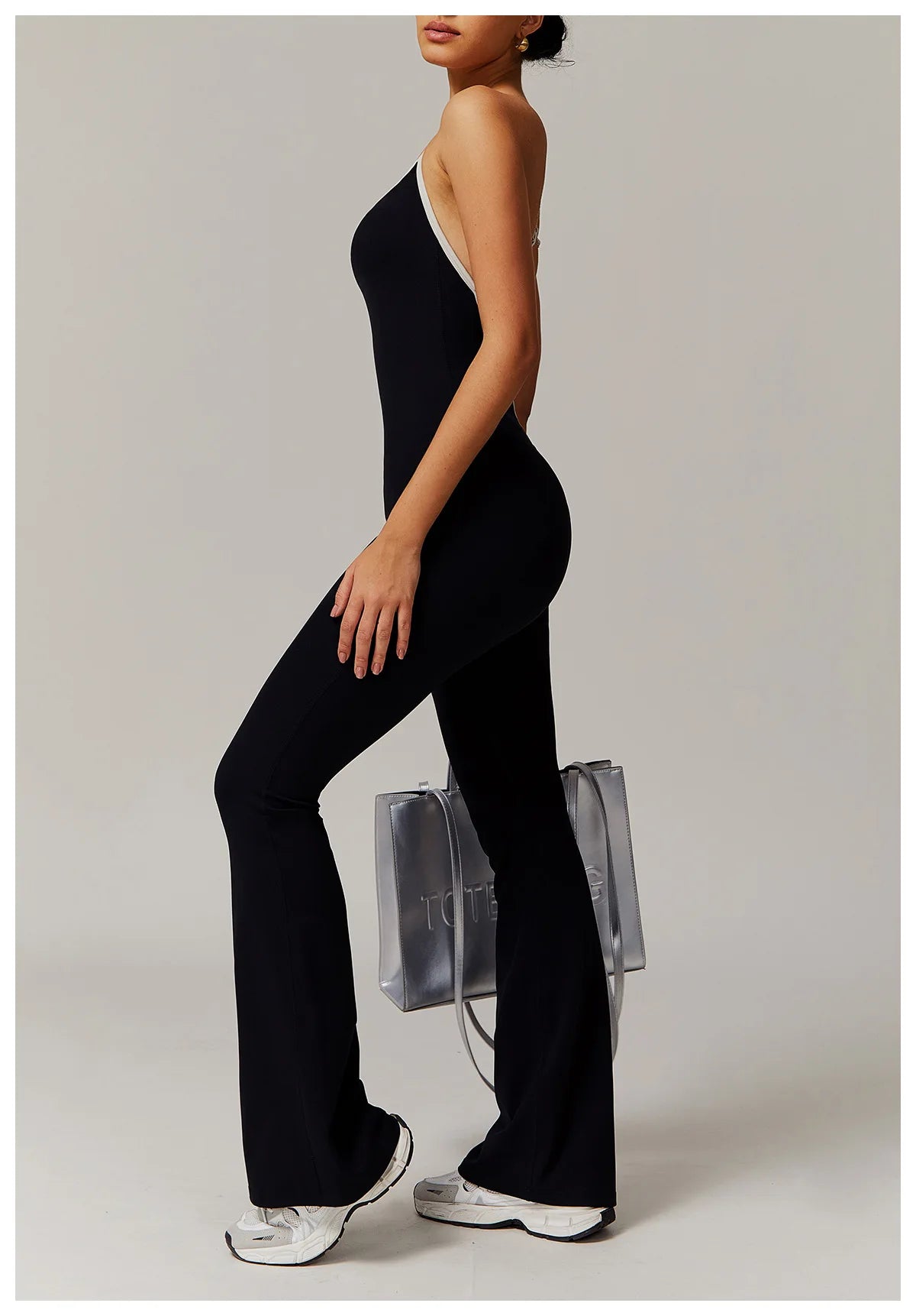 Strappy Flare-Leg Jumpsuit