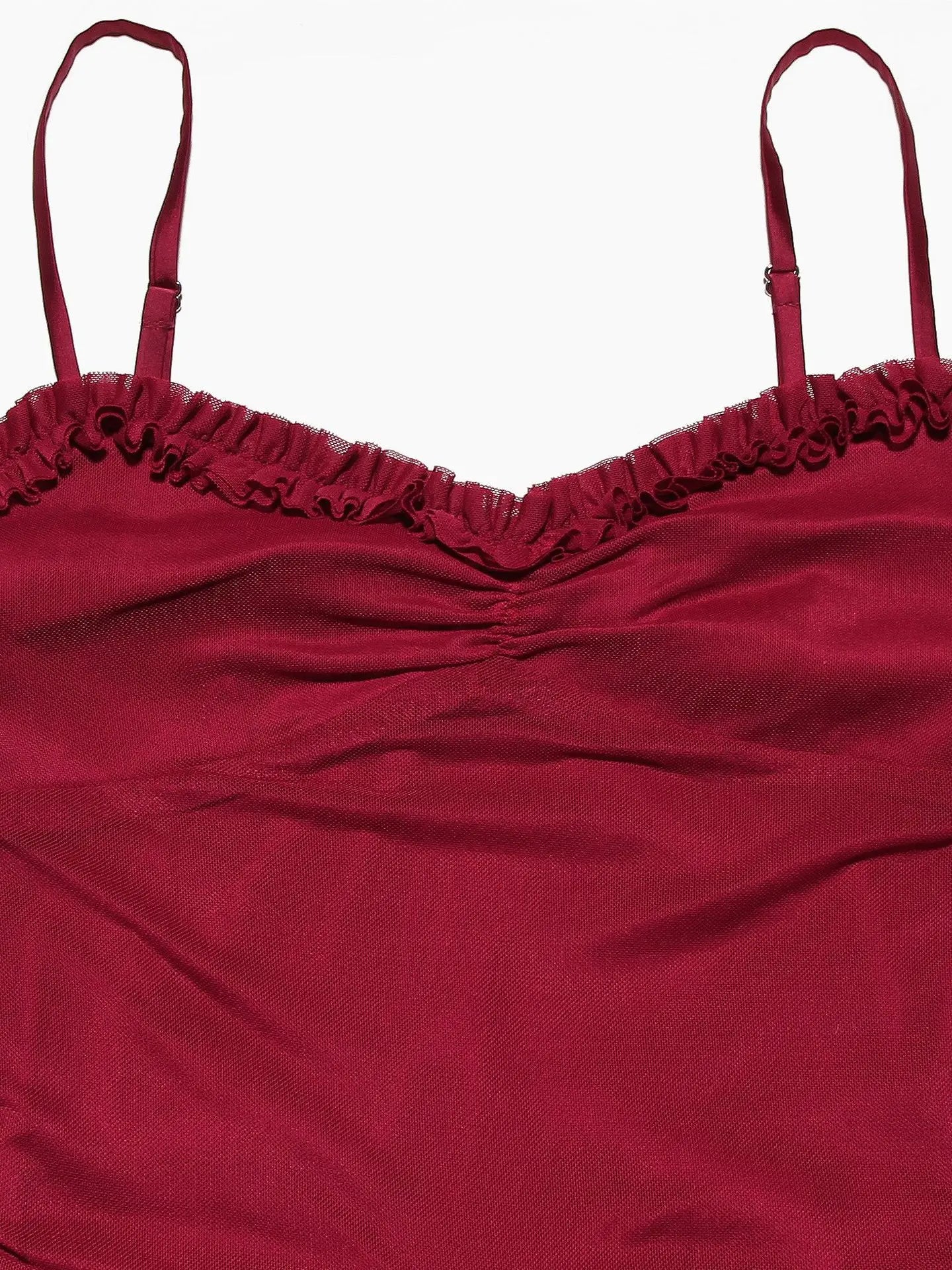 Ruched Spaghetti Strap Maxi Dress
