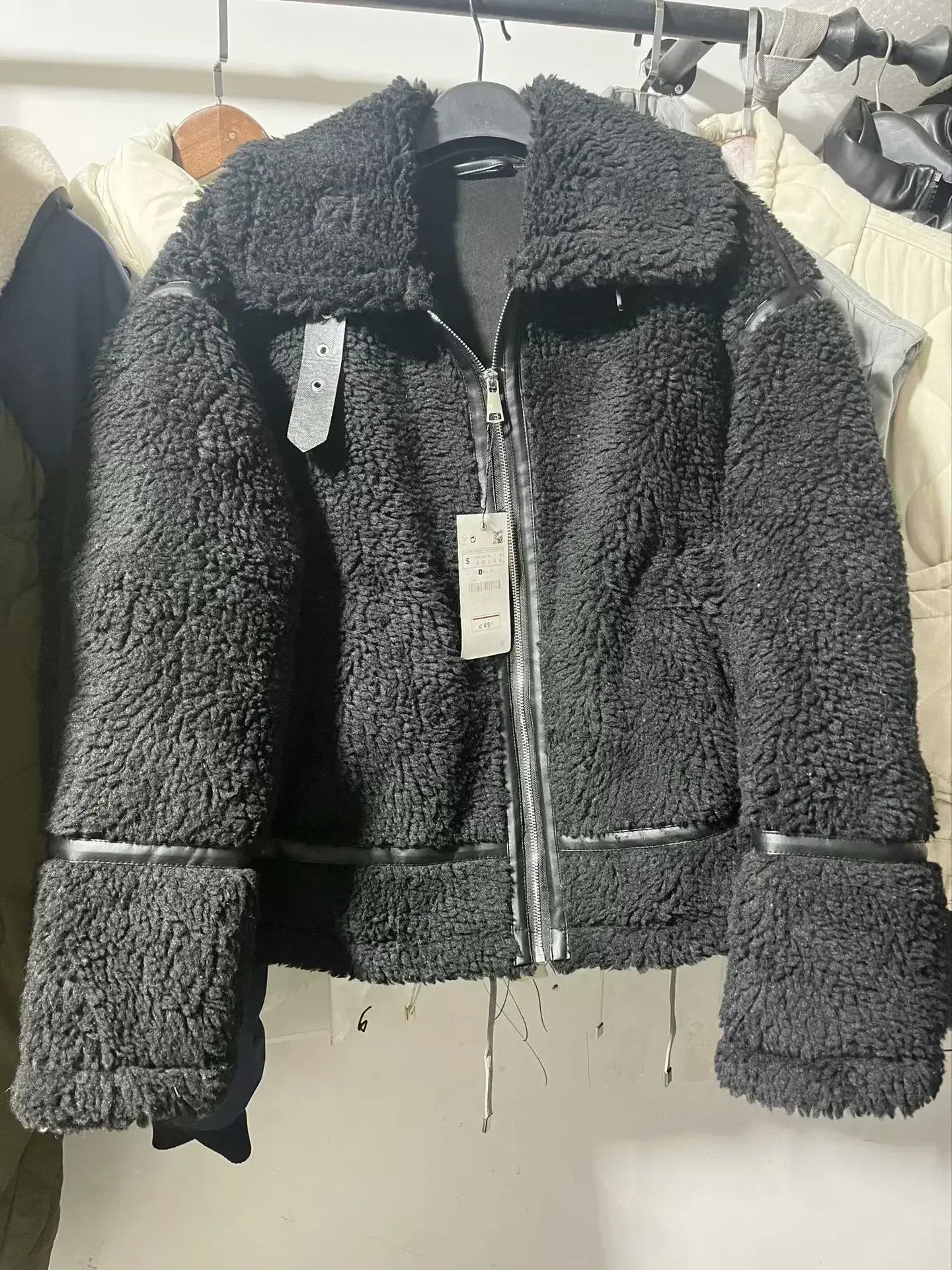 Faux Shearling Zip Jacket