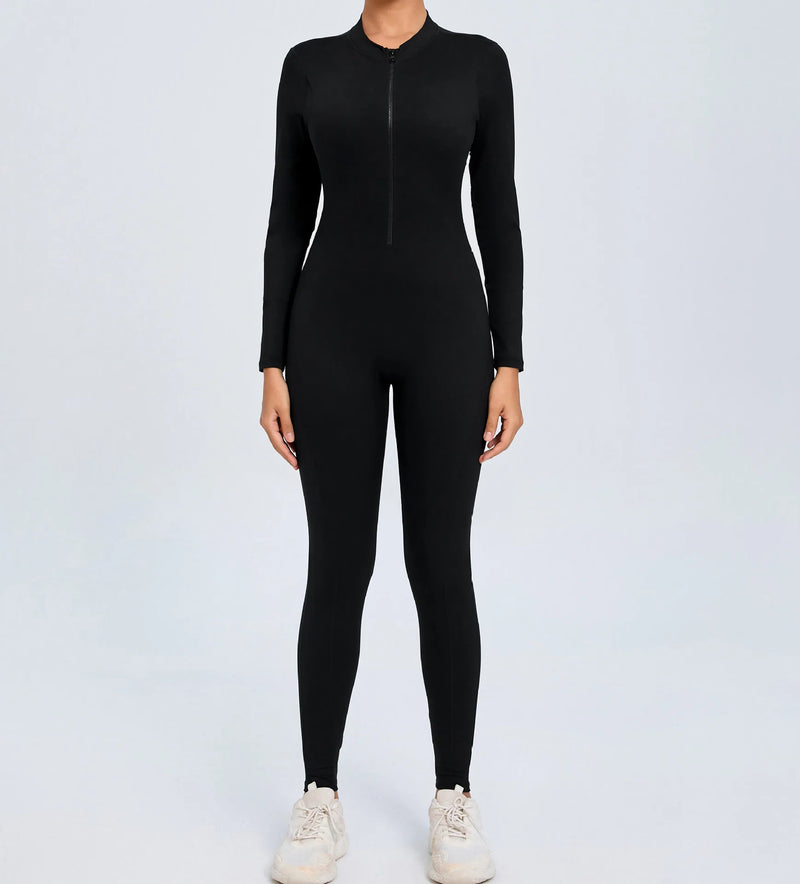 Backless SculptFit Long Sleeve Jumpsuit