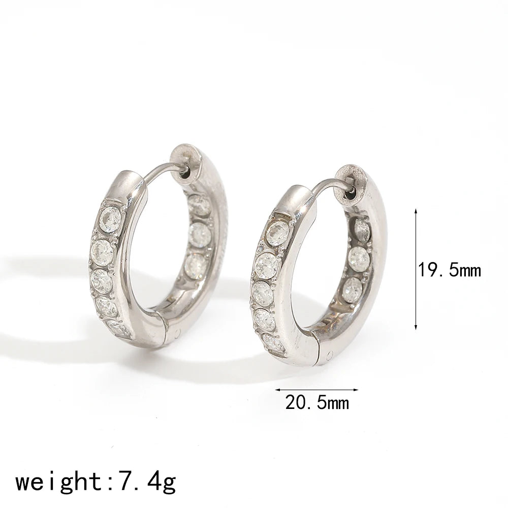 Mini Pavé Huggie Hoop Earrings