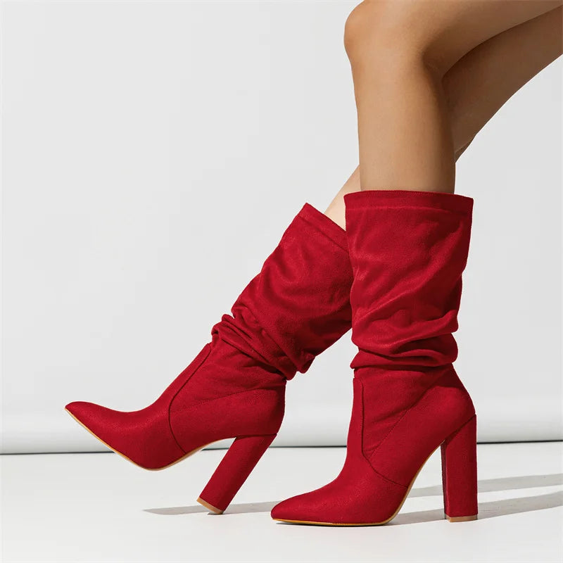 Slouchy Pointed-Toe Boots