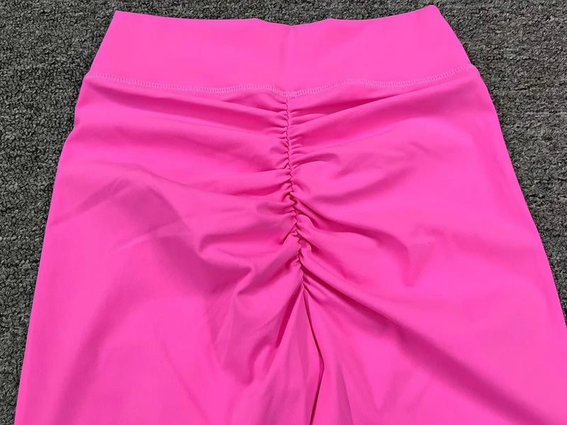 Open Back Long Sleeve & Ruched Leggings Set