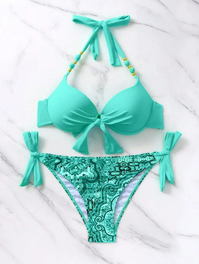 Halter Tie Bikini Set