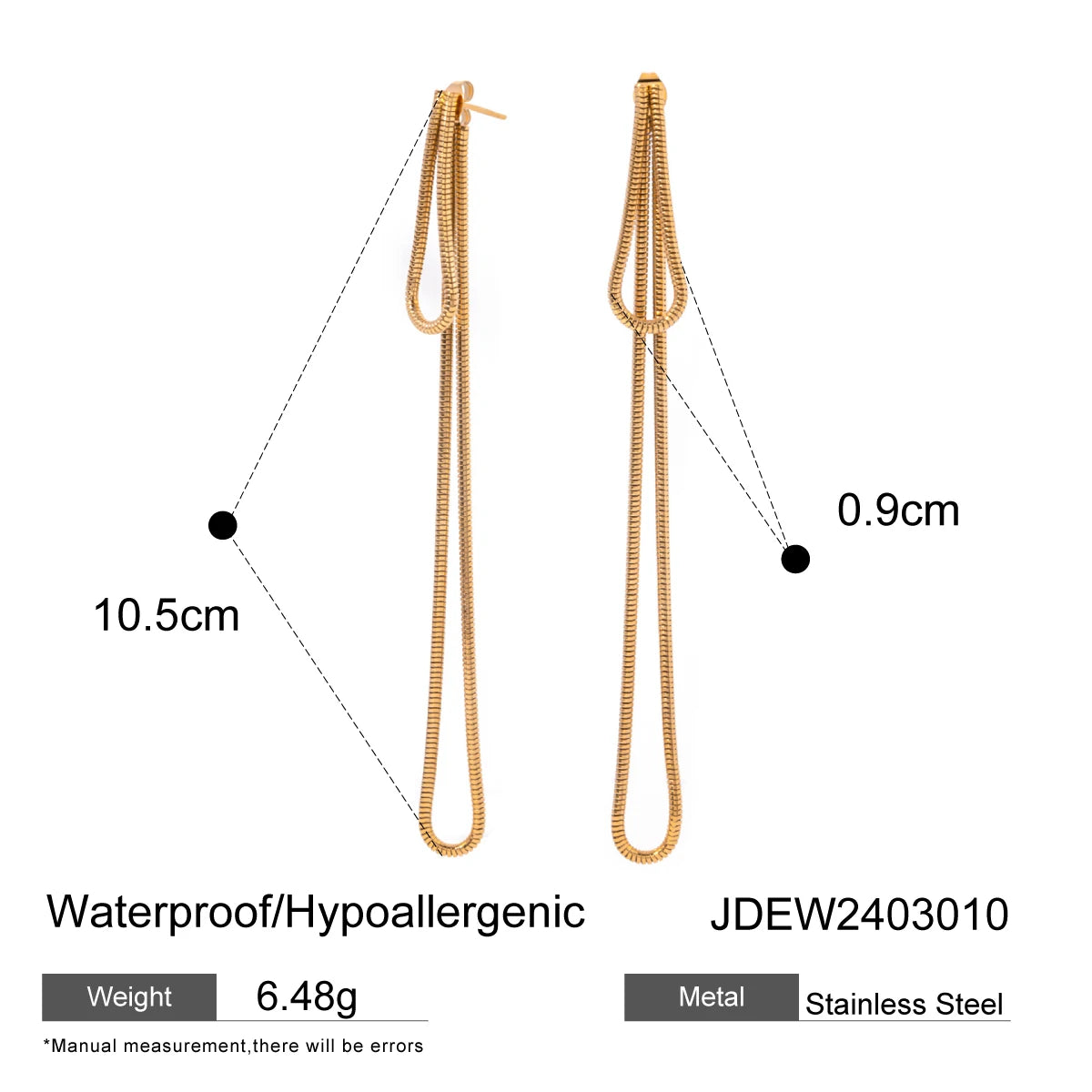 Long Bar Drop Earrings
