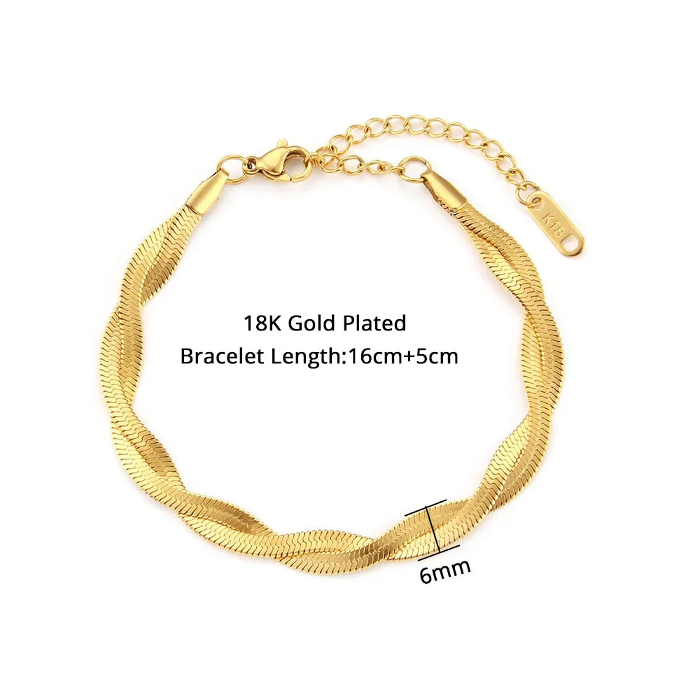Wavy Herringbone Bracelet