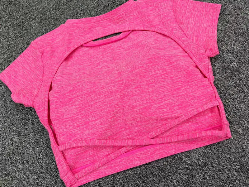 Open Back Crop Top & Leggings Workout Set