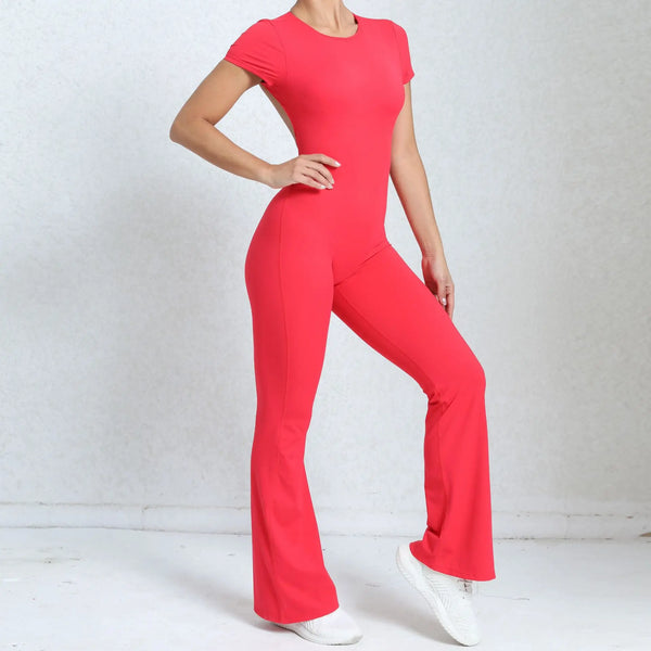 Flared Workout Jumpsuit
