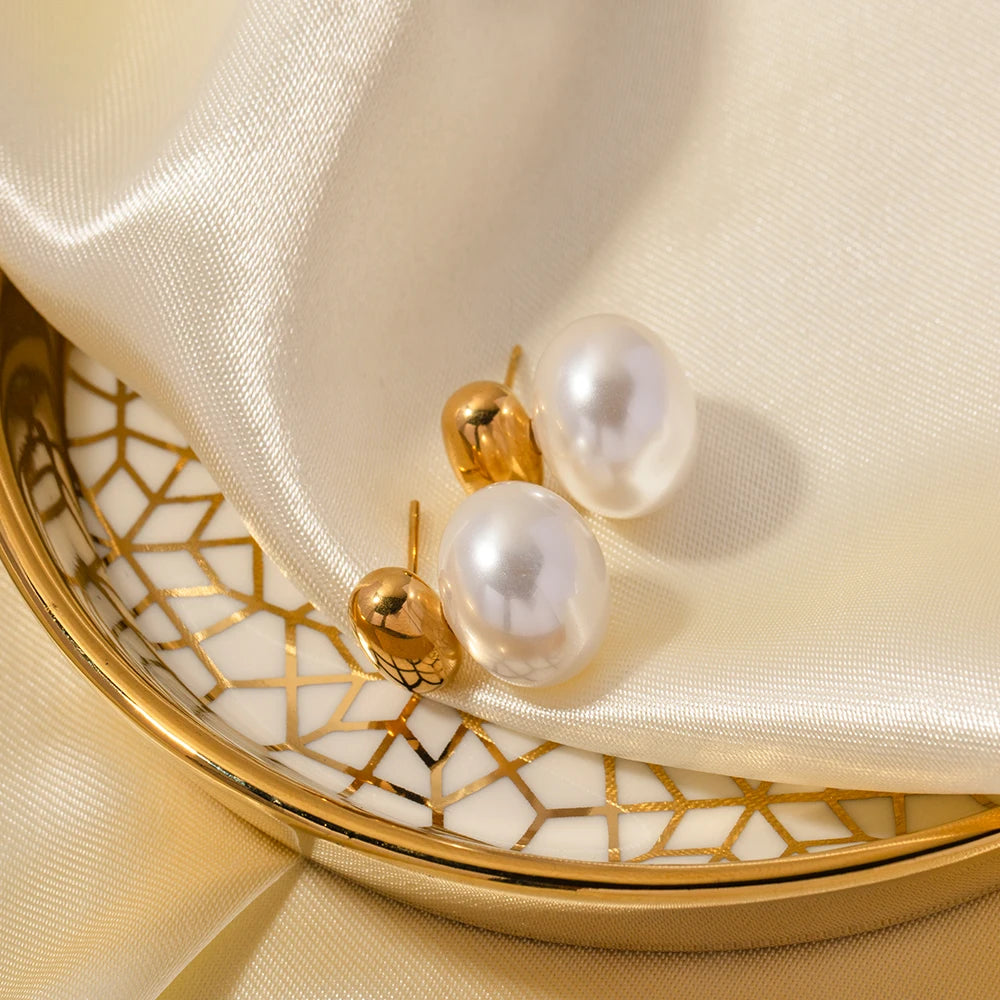 Classic Pearl Stud Earrings
