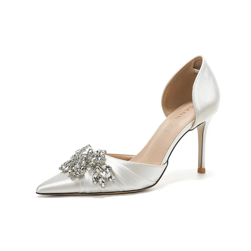 Rhinestone Embellished Stiletto Heels