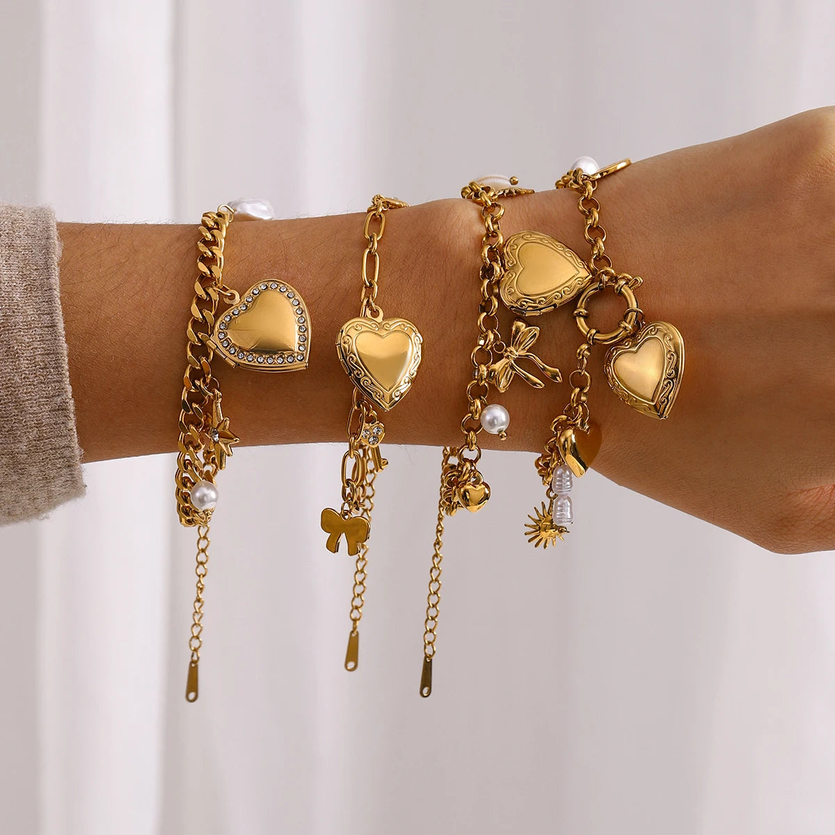 Heart Charm Bracelet