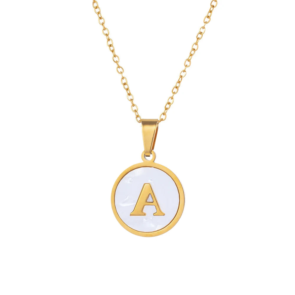 Gold Initial Pendant Necklace